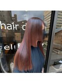 姫カット/髪質改善カラー/ピンクカラー/縮毛矯正