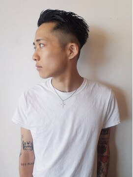 ブロック ジャポン(bloc japon) メンズカット メンズショート アップバング フェード/本間