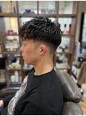 MEN’S HAIR/サーフカール/刈り上げセンターパート/印西市