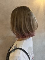 ヘアーサロン 二階堂(hair salon 二階堂) オリーブベージュ×ピンク裾カラー
