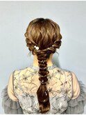 お呼ばれヘア/参列ヘア/編みおろし/ゆるふわ/恵比寿/結婚式