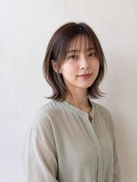 レセ 南柏店(Laissez)&nbsp;ウルフボブ/シースルーバング/外ハネ/モカブラウン/大人かわいい