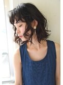 【juno】ナチュラルお洒落ウェーブパーマ★ミディアムボブ