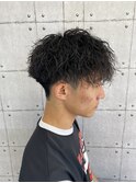 黒髪ツイストスパイラル
