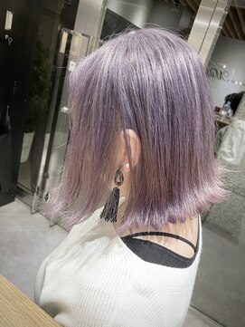 サロンドミルク 新百合ヶ丘店(salon de MiLK) 傷みにくいケアブリーチで染めるラベンダーグレー【新百合ヶ丘】