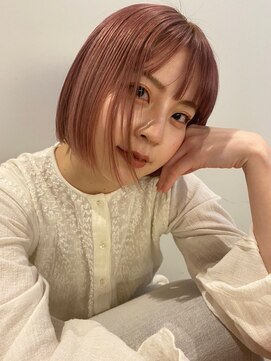 ロティー 天神(loty) 【hono】柔らかピンクベージュのボブ