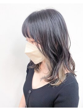 トップヘアー 玉島店(TOP HAIR) 《TOPHAIR 玉島店/ ぱん》切りっぱなしボブ×インナーカラー