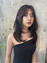 サイン 表参道(SIGN)&nbsp;レイヤーカットグレージュカラーデザインカラーシルキーベージュ