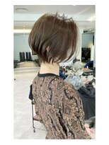大人可愛い小顔ひし形クビレ丸み20代30代40代大人ショート(蘭)