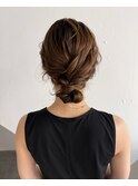パーティーヘアセット　シニヨン