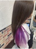 インナーカラー×パープル&ピンク