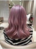 ＊セミロングレイヤーとくすみピンク＊