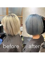 ヘアサロン ドットプラス 町田店(dot. plus)&nbsp;【山本　直幸】ブリーチカラー×アクアブルー
