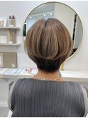 ◇大人可愛い20代30代40代50代前下がりショートボブ丸みショート