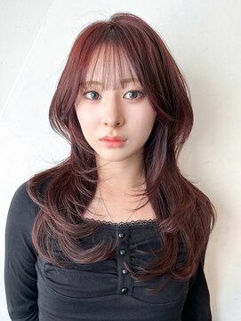 アイティーバイアルバム 下北沢店(IT by ALBUM) ロング暗めカラー韓国ヘア顔周りレイヤー_F20881