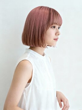 シュガーアンドソルト(SUGAR&SALT) モーヴピンク×切りっぱなしボブのシンプルモード