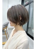 ショート/オリーブカラー/髪質改善/白髪ぼかし/小顔