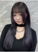 黒髪/オリーブグレー/小顔ヘア/ココアベージュ/サーフカール