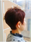 40代50代60代大人ショートベリーショートオレンジブラウン艶髪＊
