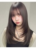 ココアベージュ/オリーブグレー/小顔/黒髪[立川/髪質改善]