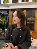 ツネ ヘアアンドヘッドスパ(TsuNE hair&head spa)&nbsp;ミディアムレイヤー　ハイレイヤーウルフ　くびれミディアム