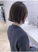 切りっぱなし 前下がりボブ 外ハネ