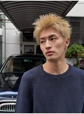 スパイキーショート　ベージュカラー　鹿児島メンズ