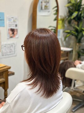 ルシードスタイル ナチュールトゥ(LUCIDO STYLE nature to) 【40代50代にも◎】大人可愛いレイヤーカット×レッドパープル