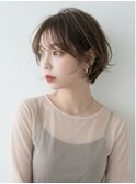 大人可愛い30代40代50代小顔マッシュショート丸みショート