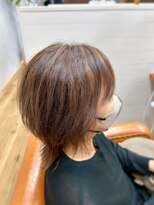 ヘアーブランドジン ティアラ(HAIR BRAND Jin Tiara)&nbsp;ウルフレイヤー×白髪ぼかしハイライト【松山美容室】