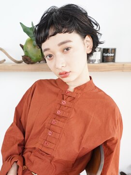 ナヌーク シブヤ(nanuk shibuya) 【nanuk*sano】ショートバングのクセ感ニュアンスパーマ