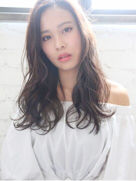 チョビー 銀座(chobii) 道村/デジタルパーマ/ロングヘア/アッシュブラウン/chobii銀座