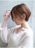 【DaVin中目黒】フォギーベージュ 耳かけショート 30代40代人気