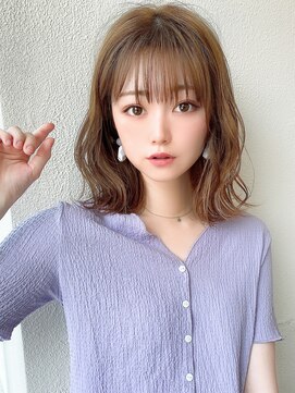 アフロート ディル(AFLOAT D'L) アフロートeri　明るめベージュカラー　シースルーバング