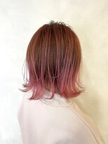 アンジェリカラボ 梅田店(ANGELICA LABO)&nbsp;【ANGELICA後藤】外ハネ小顔カジュアルボブ☆ピンクグラデ