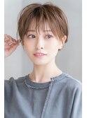 【LANY横浜】耳掛けショート×オリーブベージュ
