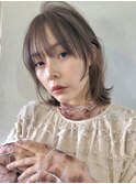 外ハネボブ/ボブヘア/フェイスレイヤー/イヤリングカラー