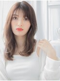 外国人風オンブレシースルーバングこなれヘアa越谷20代30代40代