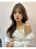 韓国ヘア/前髪あり/くびれヘア/顔まわりカット