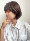 シアーブラウンカラー大人かわいい丸ボブ☆