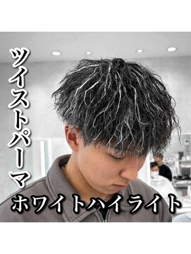 ルースト 西院店(ROOST) ホワイトハイライト/ツイストパーマ/マッシュ/ツーブロ
