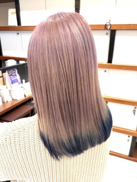 クラップス 横須賀中央店(CLAPS) ダブルカラーピンクベージュベージュカラーケアブリーチレイヤー