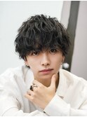 ゆるふわ波巻きメンズパーマ