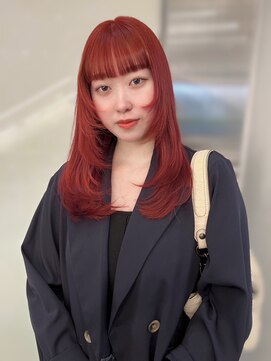 アクシス 栄ガスビル店(`AXIS) 【ayame】レイヤーカット×レッドカラー