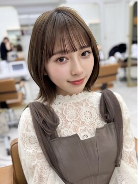 レイリー 原宿 表参道(Rayreee) 大人可愛い くびれボブ/オリーブグレージュ 原宿/表参道