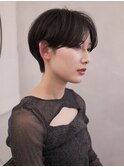 ▽ハンサムショート ミニウルフブリーチなし前髪ミディアム新宿