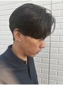 メンズマッシュセンターパートスパイラルパーマニュアンスパーマ