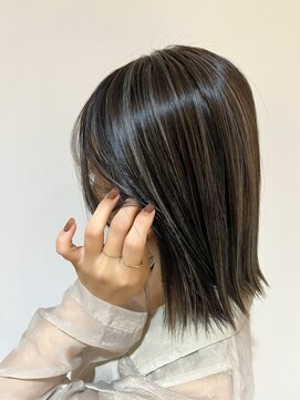 イルダバイグラッシー センター北(iluda by glassi) コントラストハイライト×垢抜けボブ【瀬口】