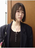 切りっぱなしボブ×シースルーバング