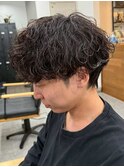 宇都宮メンズカットメンズパーマツイスパ波巻きスパイラルパーマ